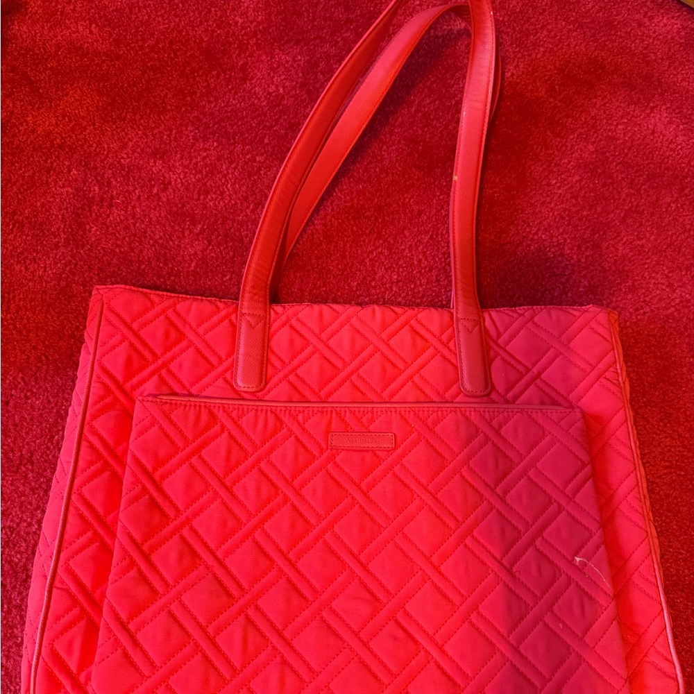 Vera Bradley Quilted Red Computer Bag